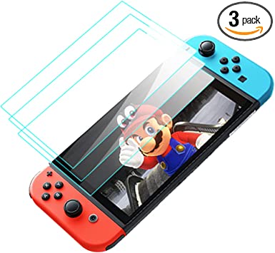 PERFECTSIGHT 3 Pack Tempered Glass Screen Protector Designed for Nintendo Switch OLED 2021 (7 Inch), HD Case Friendly, 9H Hardness, Bubble Free, Easy Installation (Clear)