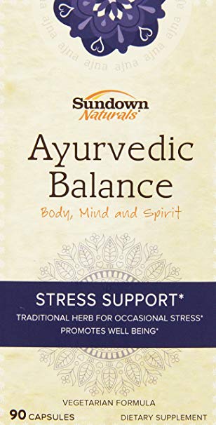 Sundown Naturals Ayurvedic Balance Stress Support, 90 Capsules