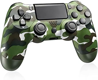 Wireless PS-4 Controller Gamepad with Audio, Dual Vibration, High-precisive D-pad and Wake up Function for Play-station 4, Play-station 4 Pro