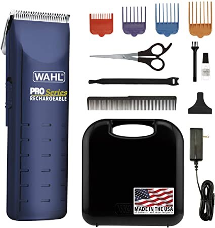 Wahl Home Pet Pro-Series Complete Pet Clipper Kit, for Pet Grooming, Trimming, and Touchups, Works Best on Fine to Medium Coated Dogs and Cats, or for Double Coated Clipping, 9590-210