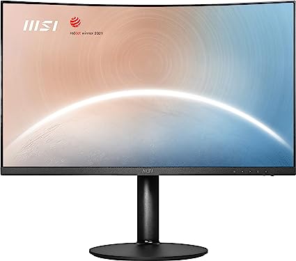 MSI Modern MD271CP, 27", 1920 x 1080 (FHD), Curved VA, 75Hz, TUV Certified Eyesight Protection, 4ms, HDMI, Displayport, USB C, Tilt, Swivel, Height Adjustable, Pivot