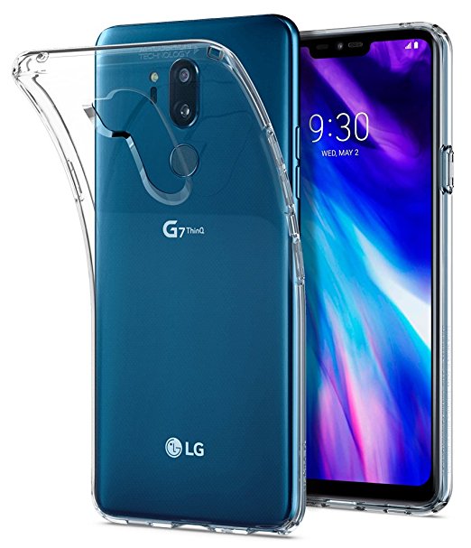 Spigen Liquid Crystal LG G7 Case/LG G7 ThinQ Case with Light but Durable Flexible Clear TPU Protection for LG G7 ThinQ (2018) - Crystal Clear