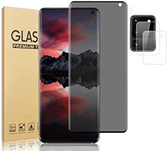 [1 2] Galaxy S10 (6.1inch) Screen Protector,[Privacy Protection] [Camera Lens Screen Protector] [Touch Sensitive] [Scratch Resistant] Tempered Glass Screen Protector for Galaxy S10