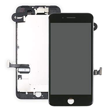 for iPhone 7 Plus 5.5" Screen Replacement Black- Ayake Full LCD Display Assembly with Front Facing Camera, Earpiece Speaker Pre Assembled and Repair Tool Kits