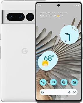 Google Pixel 7 Pro - 5G Android Phone - Unlocked Smartphone with Telephoto, Wide Angle Lens, and 24-Hour Battery - 128GB - Snow (Renewed)