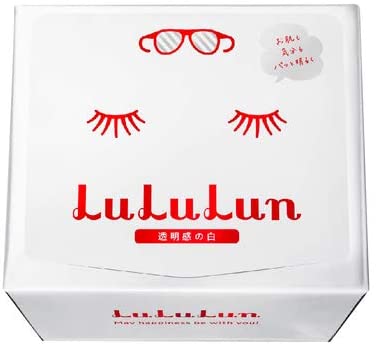 Lululun Japanese Face Sheet Masks for Women, Facial Mask for Females from Japan, White Version 32 Pack, Ver. 2020