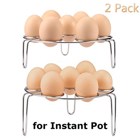 2-Pack Lakatay Steamer Rack for Instant Pot, Egg, Vegetable Cooker Steam Rack Stand Basket Set, Eggassist