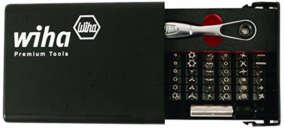 Wiha 71988 Security Bit Set in Compact Storage Box, 39-Piece