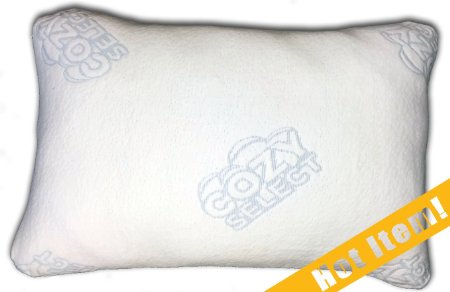 Shredded Memory Foam Pillow with Removable Bamboo Cover - Stay Cool Hotel Quality Pillows Are Hypoallergenic and Help with Snoring Migraines Neck and Back Pain Insomnia TMJ and Asthma Queen