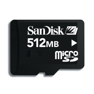 SanDisk MicroSD/TransFlash Card 512 MB for Motorola V3i V3m Razr