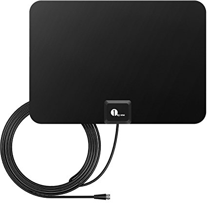 1byone HDTV Antenna - 35 Miles Range with 10 Feet High Performance Coaxial Cable