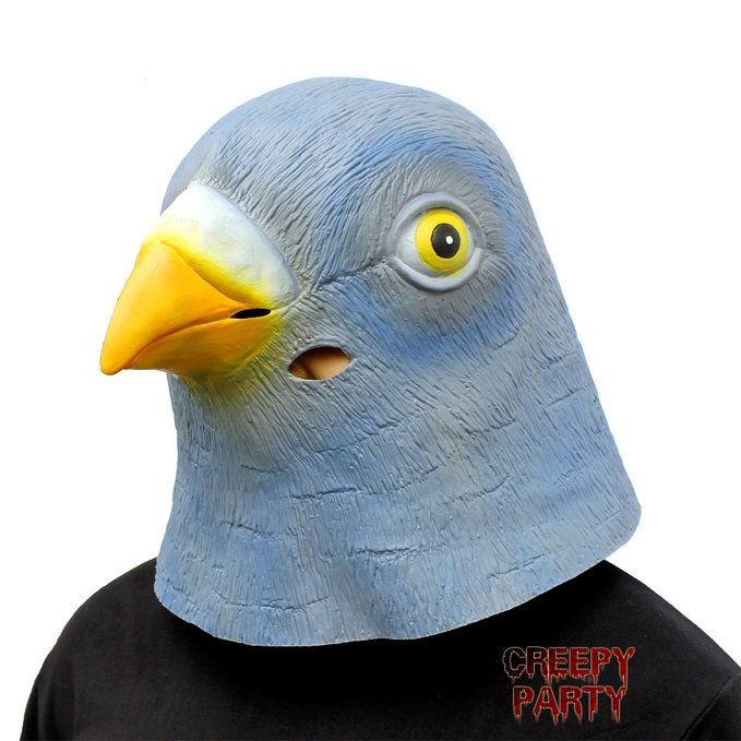 CreepyParty Deluxe Novelty Halloween Costume Party Latex Animal Head Mask Pigeon