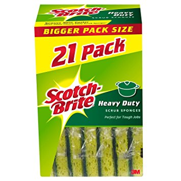 Scotch-Brite Heavy Duty Scrub Sponges - 21 Pack