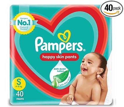 Pampers Happy Skin Diaper Pant For Baby (S, 40)