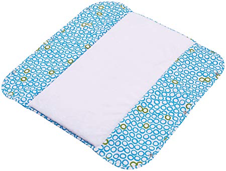The Plush Pad Portable Changing Pad with Memory Foam, Bubbles in Water Pattern