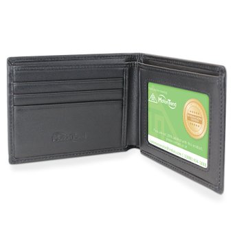 Motion Trend Mens Billfold Leather Wallet with Verified RFID Blocking Security