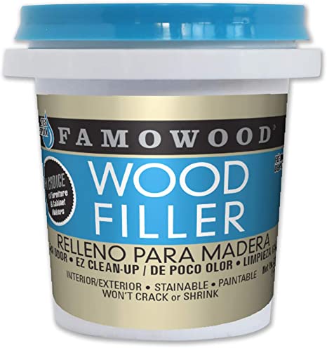 FamoWood 40042118 Latex Wood Filler - 1/4 Pint, Fir/Maple