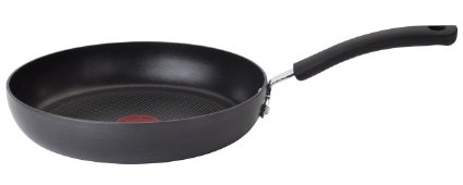 T-fal E91807 Ultimate Hard Anodized Scratch Resistant Titanium Nonstick Thermo-Spot Heat Indicator Anti-Warp Base Dishwasher Safe Oven Safe PFOA Free Saute / Fry Pan Cookware, 12-Inch, Gray