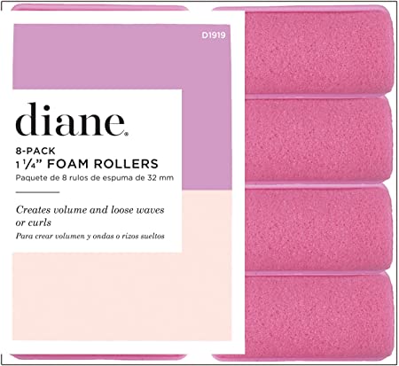 Fromm International Diane Foam Rollers, Pink, 1.25-Inch, 8/Bag