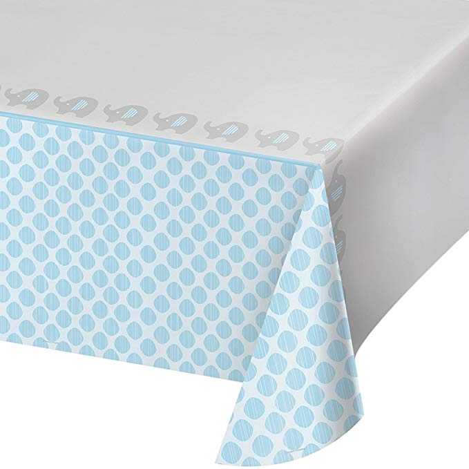 Creative Converting 316939 Table Cover, 54" x 102", Blue