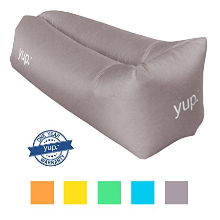 Yup Inflatable Air Lounger, designed for the US Market. Better than a camp chair, beach chair, or hammock!