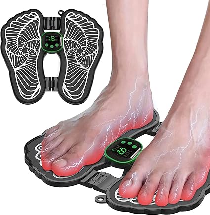 EMS Foot Massager,Folding Portable Electric Massage Mat, Electronic Muscle Stimulatior Feet Massage Promoting Blood Circulation Muscle Pain Relief