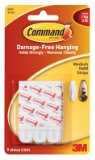 3M Command Medium Mounting  Replacement Strips Pack of 9 Medium Strips