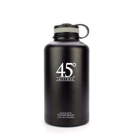 45 Degree Latitude Stainless Steel Insulated Water Bottle 64-ounce Beer Growler