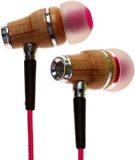 Symphonized NRG Premium Genuine Wood In-ear Noise-isolating HeadphonesEarbudsEarphones with Microphone Pink