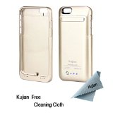 iPhone 6S 6 Battery Case Kujian 3500 mAh External Battery Charger Case 47 inch With Kickstand 4 Led Light Indicators SYNC CE Rohs PC CE Certification Gold