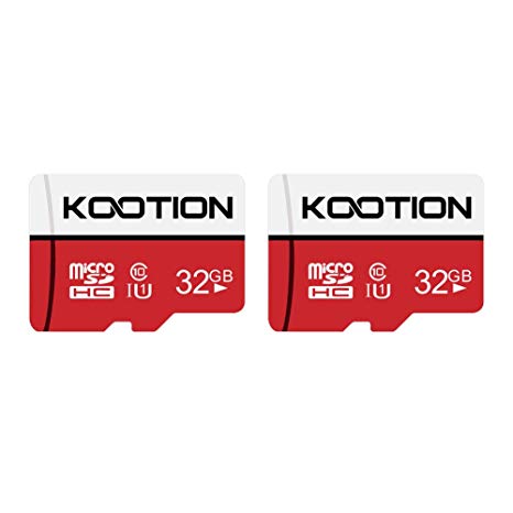 KOOTION Micro SD Card 32GB*2pcs UHS-I Speed up to 70m/s,Memory Card Micro SDHC,Class 10,U1
