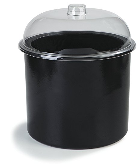 Carlisle CM101203 Coldmaster Insulated Ice Cream Server with Lid, 3 Gallon Capacity, Black