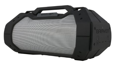 BRAVEN BRV-XXL Large Portable Wireless Bluetooth Speaker [Waterproof][Outdoor] Built-In 15,600mAh Powerbank USB Charger - Black/Titanium