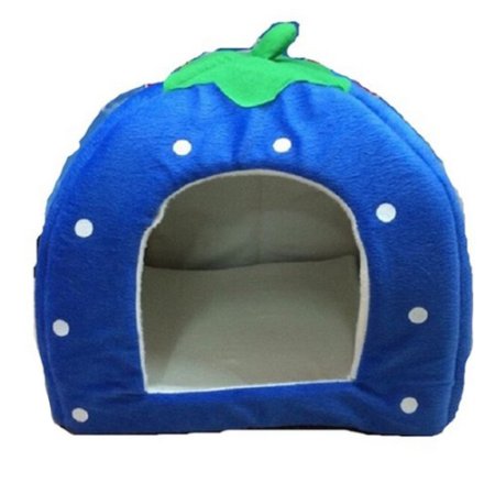 Hengsong Dogs Cats Cave Bed Kennel Pet Strawberry Shape House