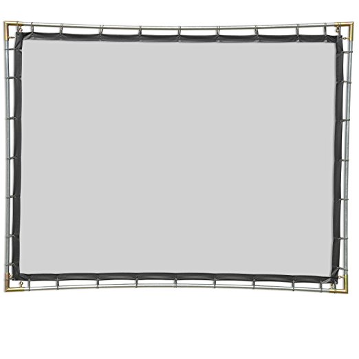Carl’s Blackout Cloth, 4:3, 6.75x9, Hanging DIY Projector Screen Kit, White, Gain 1.0