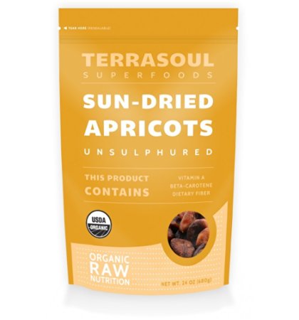 Terrasoul Superfoods Sun-Dried Apricots Unsulphured (Organic), 24 Ounce