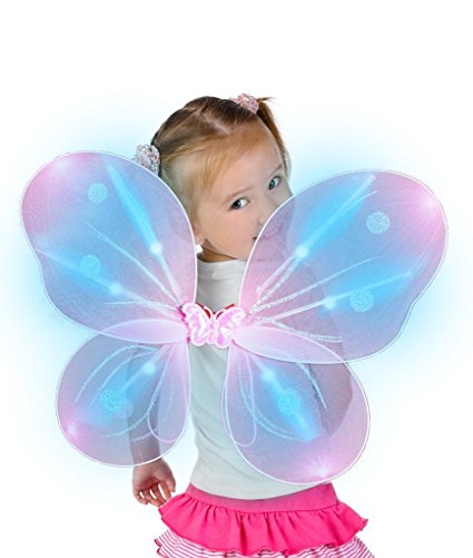 Fun Central O774 LED Pink Butterfly Wings Light Up