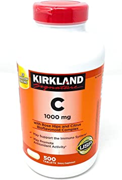 Kirkland Signature Vitamin C W/ Rose Hips 500 Tablets