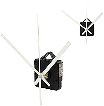 NLGToy Hands Quartz DIY Wall Clock Movement Mechanism Battery Operated,Quartz Clock Movement Mechanism with Hook,DIY Repair Parts Replacement White Hands