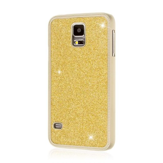 Samsung Galaxy S5 Case, EMPIRE GLITZ Slim-Fit Case for Samsung Galaxy S5 / GS5 - Dotted Glitter Glam Gold (1 Year Manufacturer Warranty)