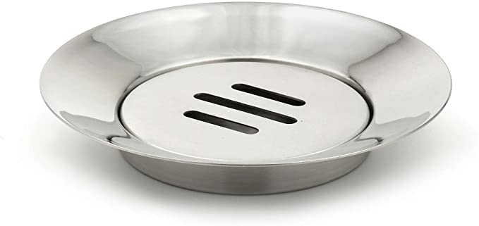StainlessLUX 71187 Two-Tone Stainless Steel Soap Dish - Fine Bath Accessory for Your Home