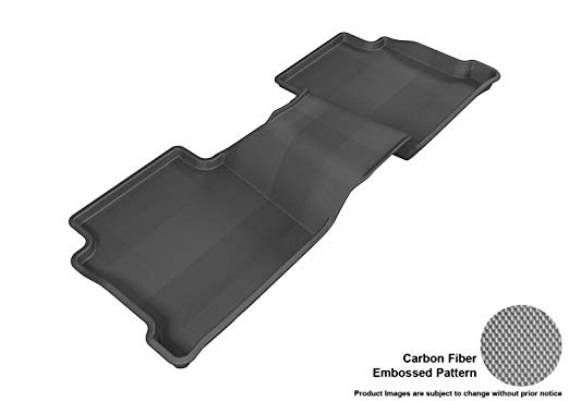 3D MAXpider Second Row Custom Fit All-Weather Floor Mat for Select Mazda6 Models - Kagu Rubber (Black)