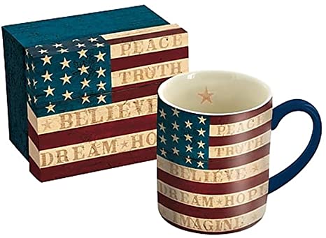 Lang Colonial Flag Mug by Warren Kimble, 14 oz, Multicolored