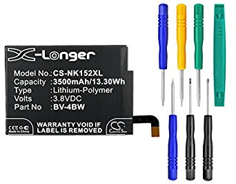 Cameron Sino 3500mAh Li-Polymer High-Capacity Replacement Batteries for Nokia Lumia 1520, Lumia 1520 3G, Lumia 1520.3, Beastie, Lumia 1320 3G, Batman, fits Nokia BV-4BW with tools kit