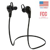 Bluetooth Headphones By Zivigo Lightweight Wireless Bluetooth Earbuds Bluetooth CSR 40 with Aptx Premium Sweat Proof Earbuds with Built in Microphone NEWLY IMPROVED Black