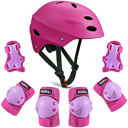 Kids Bike Helmet Sports Protective Gear Set Suitable for Ages 3-8 Years Toddler Boys Girls Knee Pads Elbow Pads Wrist Pads for Bike Bicycle Skateboard Scooter Rollerblading