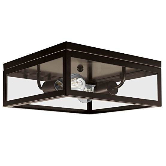 Globe Electric 65748  Memphis 2-Light Flush Mount Ceiling Light