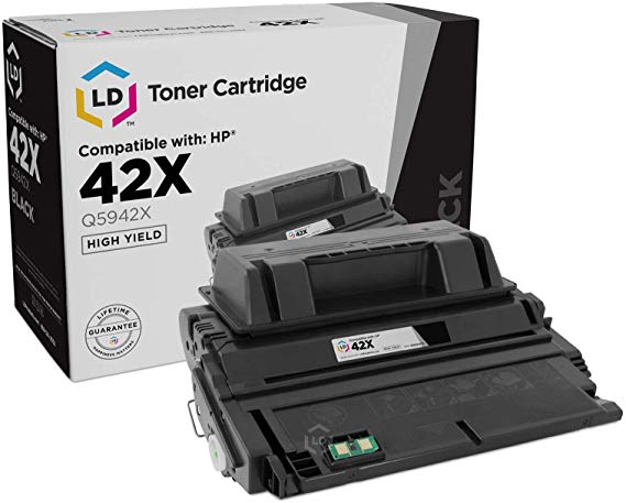 LD Compatible Toner Cartridge Replacement for HP 42X Q5942X High Yield (Black)