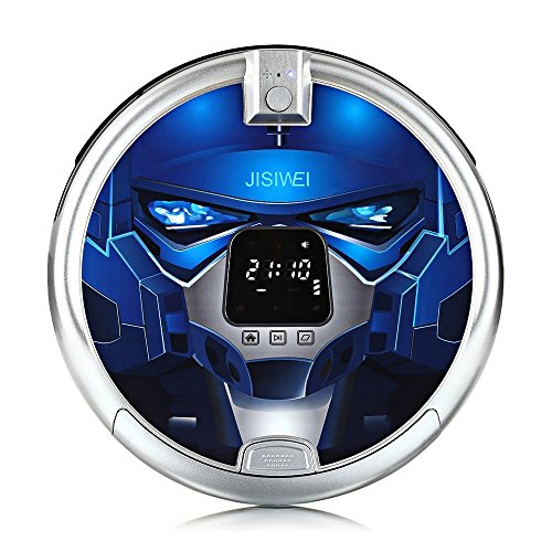 JISIWEI S  Vacuum Cleaner Cleaning Robot with Smart Phone App Remote Control Built-in Camera, Self-Charging Lithium Battery and LED Display, Blue