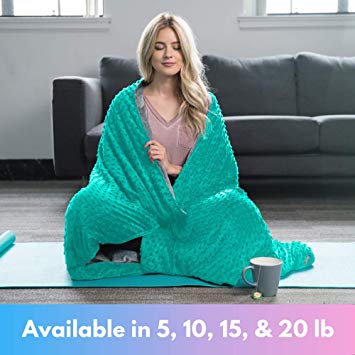 Roore Weighted Blanket (Teal, 15 lb 48"x72")